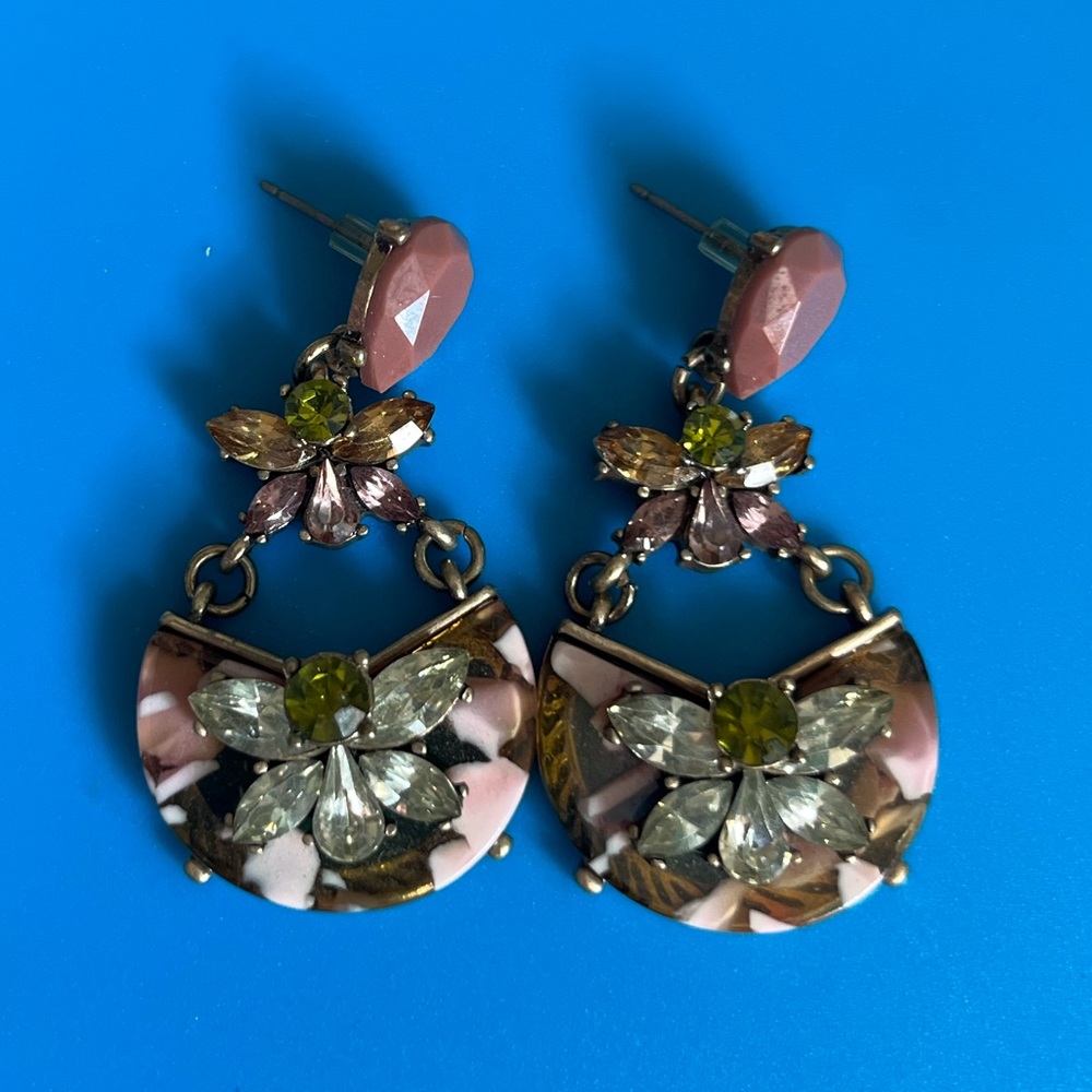 Pink jewel earrings